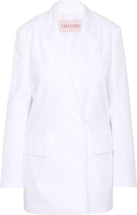 Valentino Garavani Womens White Cotton Blazer - Size EU 34 (Womens)