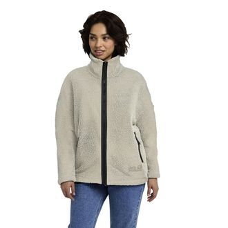 Jack Wolfskin Pl&uuml;schjacke JACK WOLFSKIN STONE LITE JKT W, Damen, Gr. XL, beige (pale sand), Obermaterial: 100% Polyester, normal, Jacken Pl&uuml;schjacke, f&uuml;r Outdoor-Ak