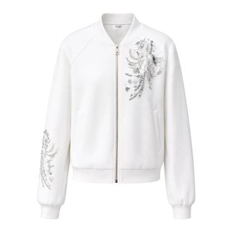 Liu Jo Jassen, Dames, Wit, S, Polyester, Felpa Aperta
