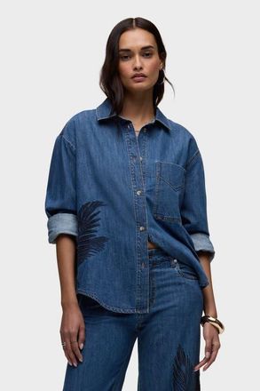 Hudson Oversized Button Down Shirt in La Palm at Nordstrom, Size X-Small