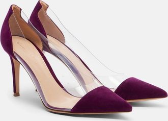 Gianvito Rossi Plexi suede and TPU pumps