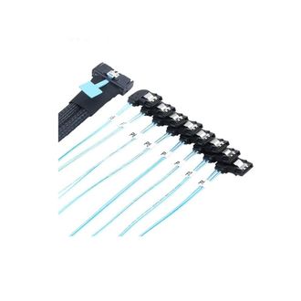 OEM Cable Adaptador Hembra Ultraport Slimline 5.0 Mcio 74p 8 X 8i Sas Sff-8654 8i Pci-e De 0,5 Metros A Conector Hembra De 90 Grados 8 X 7p