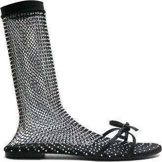 Balenciaga Leopold Boots - Womens - Rubber/Fabric/Calf Leather