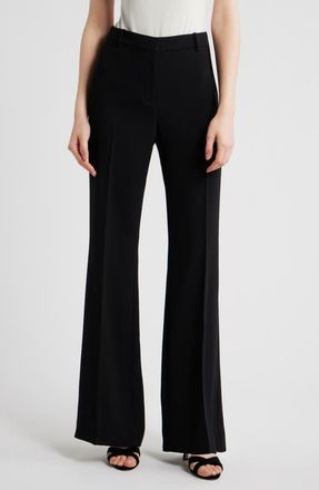Kobi Halperin Cecilia Wide Leg Crepe Pants in Black at Nordstrom, Size 6
