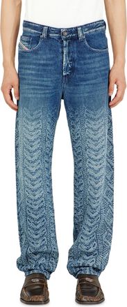 Diesel Regular Jeans Regular Waist 2024 D-Macs, Dark blue, Button fly