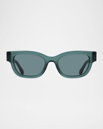 Ferragamo Gancino Rectangle Acetate Sunglasses