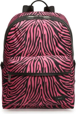 Bally Zebra Crossing patterned backpack - men - Nylon - One Size - Pink