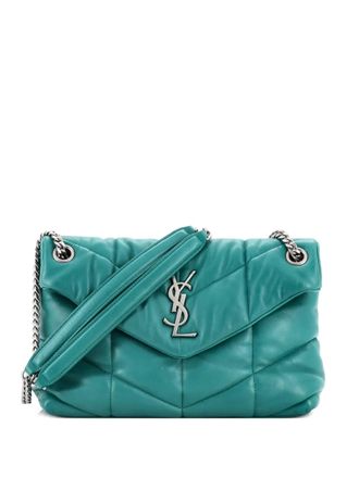 Saint Laurent Loulou Puffer Shoulder Bag Quilted Leather Small crossbody bag - Groen