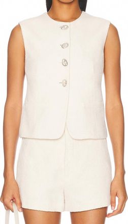 A.L.C. Georgie Button Vest In Pearl