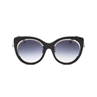 Escada Ladies Black Round Sunglasses SESA58F-3