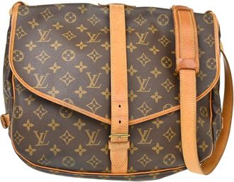 Louis Vuitton Saumur Monogram Canvas Brown Canvas Handbag (Pre-Owned)