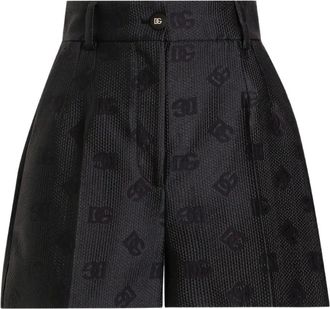 Dolce & Gabbana DNA jacquard shorts - women - Silk/Cotton/Polyester - 38 - Black