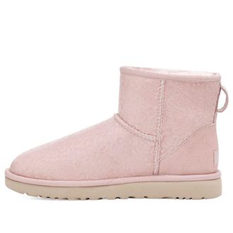 UGG (WMNS) UGG Classic Mini Snow Leopard Fleece Lined Pink 1113494-QRT