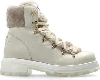Bogner Swansea Leren Sneeuwlaarzen - Dames - Winterlaarzen - Wit - 40 EU - Leer - Schoenen