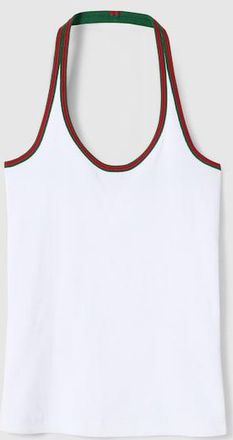 Gucci Heavy Cotton Rib Tank Top, White, Ready-to-wear