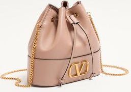 Valentino Garavani Mini Secchiello Con Catena Vlogo Signature In Nappa Donna ROSE CANNELLE UNI