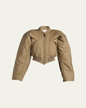 Alexander McQueen Cropped Bomber Jacket