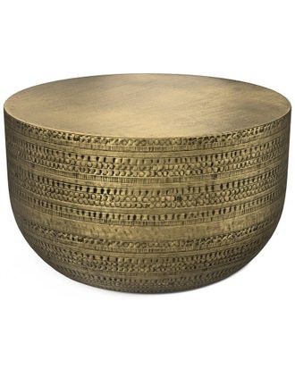 Simpli Home Johnsen 29.5In Boho Metal Coffee Table