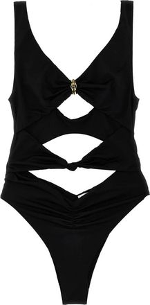 Elisabetta Franchi Knot One-Piece Badpak - Dames - Badpakken - Zwart - XS - Badmode