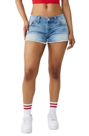 True Religion Joey Raw Hem Denim Shorts in Half Moon at Nordstrom, Size 25