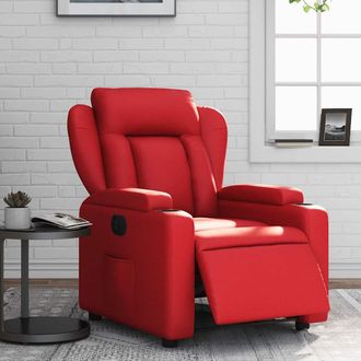 vidaXL Vidaxl - Sill&oacute;n Reclinable El&eacute;ctrico De Cuero Sint&eacute;tico Rojo