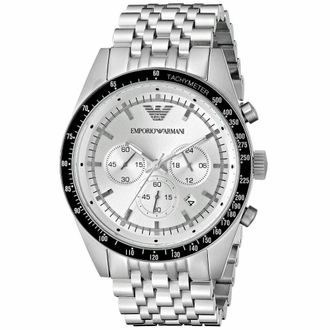 Emporio Armani AR6073 Sportivo Zilver Chronograaf Herenhorloge