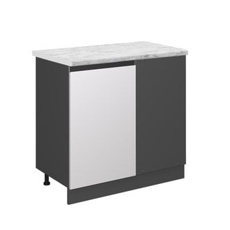 Vicco Armario De Esquina R-line, Blanco, 86 Cm Et M&aacute;rmol