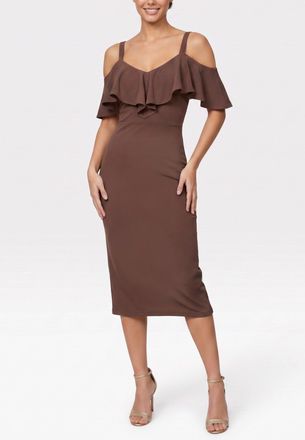 Rachel Roy Marcella Off the Shoulder Ruffle Midi Dress
