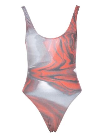 Jean Paul Gaultier Badpak met print - Rood
