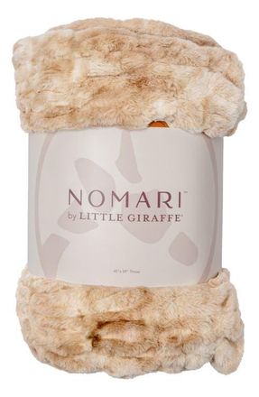 Little Giraffe Cascade Throw Blanket in Driftwood/Ivory at Nordstrom