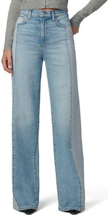 Joe's The Mia Pieced Two-Tone High Waist Wide Leg Jeans in Patience at Nordstrom, Size 25