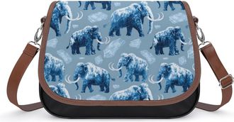 Generic Woolly Mammoth Pattern Fashion Womens Crossbody Bags Novelty Handbag Shoulder Bag Purse