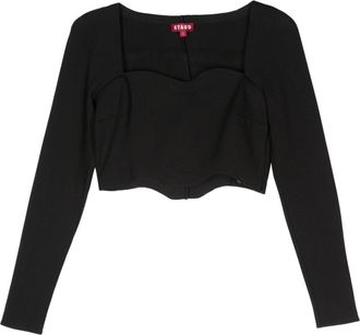 Staud Corde top - women - Rayon/Elastane/Polyamide - L - Black