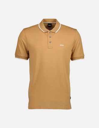 HUGO BOSS Mens Parlay 190 Logo Polo Shirt - Brown - Size: 42