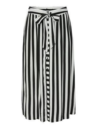Y.A.S Maxirock Y.A.S YASSAVANNA HW LONG SKIRT S. NOOS, Damen, Gr. XL (42), weiss (star wei&szlig; stripes:schwarz stripe), Web, Obermaterial: 100% Viskose, gestre