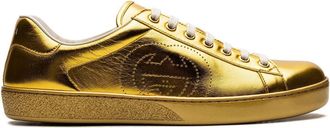 Gucci Ace Metallic Gold sneakers - men - Rubber/Metallic Leather/Fabric - 8