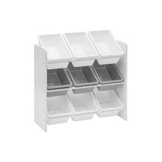Mobili Rebecca Mobili Rebecca - Rebecca Mobili Organizador De Juguetes Estanter&iacute;a De Dormitorio Mdf Blanco Con 9 Cajas Extra&iacute;bles