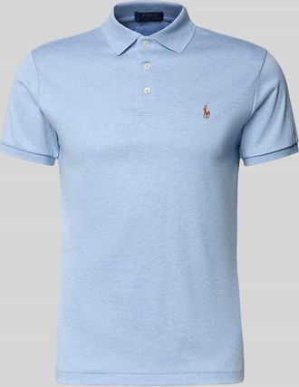 Polo Ralph Lauren Regular Fit Poloshirt aus reiner Baumwolle in Bleu, Gr&ouml;&szlig;e XXL