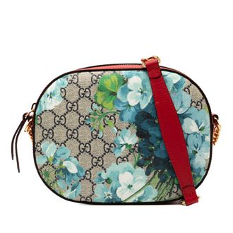 Gucci Tweedehands Gg Supreme Blooms Ketting Schoudertas