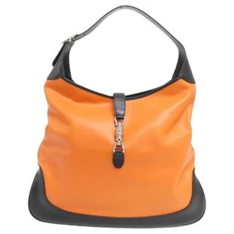 Gucci Pre-owned Leather gucci-bags - Dames - Pre-owned - Oranje - Maat: ONE Size Leer