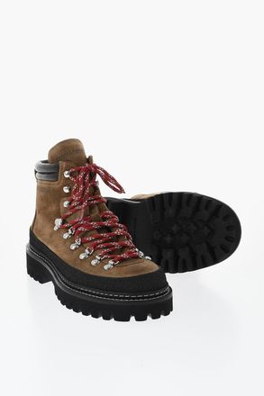 Dsquared2 Stivaletti da Trekking in Suede con Lacci a Contrasto Dsquared2
