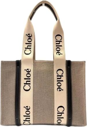 Chlo&eacute; Pre-owned Canvas Schoudertas - Dames - Vintage Shopper - Beige - ONE Size - Vintage