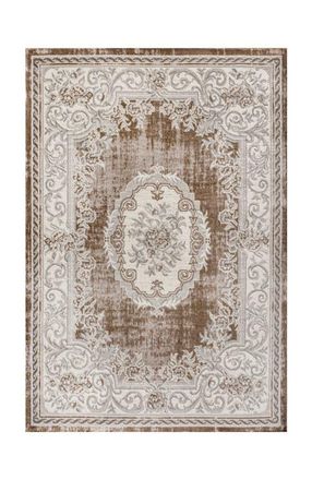 Jonathan Y Designs Rosalia Cottage Medallion Area Rug in Brown/gray at Nordstrom, Size 5Ft 0In X 8Ft 0In