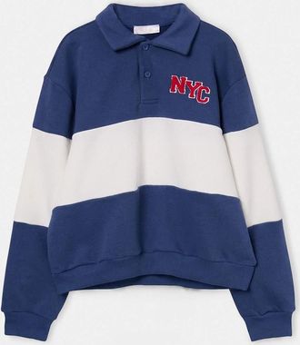 Trendyol KIDS Jongens Donkerblauw Met grafische print Lang, Regular fit Sweatshirts