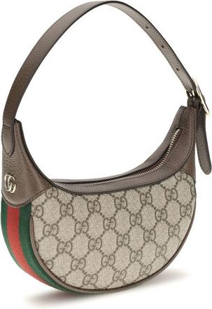 Gucci Womens Ophidia Shoulder Bag Beige Leather Trims