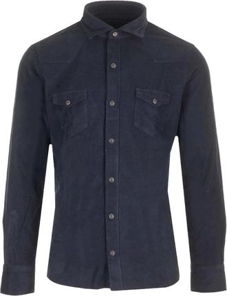 Barba Dandy Shirt - Heren - Spijkeroverhemden - Blauw - 3XL - Katoen - Overhemden