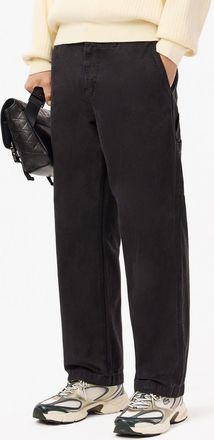 Lacoste Heren Lacoste Rechte Canvas Carpenterbroek in Zwart