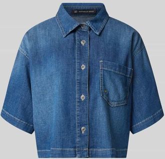 Raffaello Rossi Raffaello Rossi Boxy Fit Jeansbluse mit Brusttasche Modell ZURI in Dunkelblau, Gr&ouml;&szlig;e 40