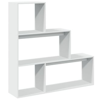 vidaXL Librer&iacute;a Divisora 3 Niveles Madera Blanca 123x29x123 Cm Vidaxl