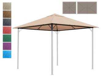 Quick Star Quick-star - Ersatzdach 250g Garten Pavillon 3x3m Taupe / Beigegrau Ral 7006 Antik Pavillondach Ersatzbezug